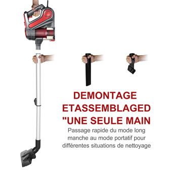 Aspirateur Balai sans Sac avec Fil, Aspirateur Balai Puissant 1000W, 3