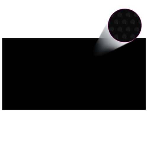 Vidaxl couverture de piscine rectangulaire 1200x600 cm pe noir 92967