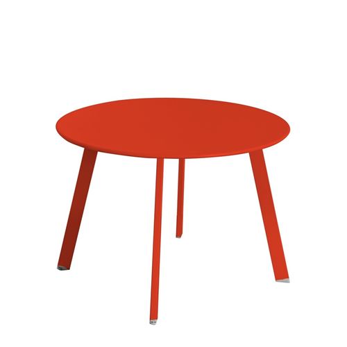 Table d'appoint Marzia 60 x 60 x 42 cm Rouge Acier
