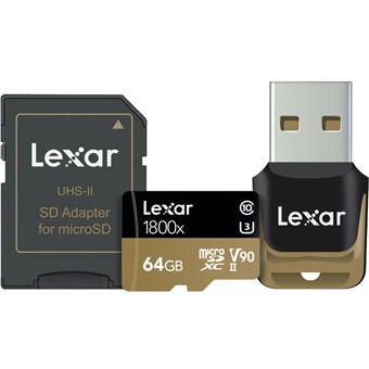 Carte mémoire SD Lexar SDXC 64 Go Noir et Jaune