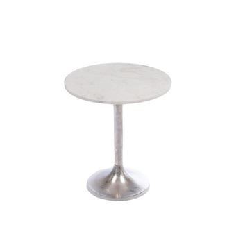 Bout de canapé moyen modèle chrome - Amadeus - Blanc - - 1