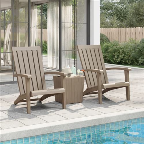 Non Communiqué Marron Chaises De Jardin Adirondack Lot De 2 Clair Pp - Image 1