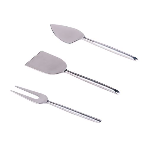 Non Communiqué Argent Service De 3 Couteaux À Fromage Elite - Table Passion - / Métallique - Métal