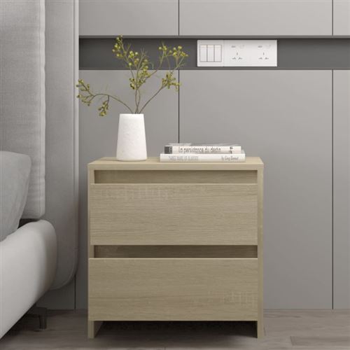 VIDAXL - Table de chevet - Chêne Sonoma - 45x34,5x44,5 cm - Image 3