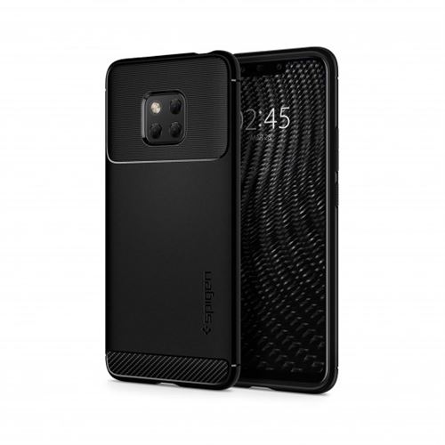 Spigen Rugged Armor - Achterzijde behuizing voor mobiele telefoon - robuust - thermoplastic polyurethaan (TPU) - matzwart - voor Huawei Mate 20 Pro