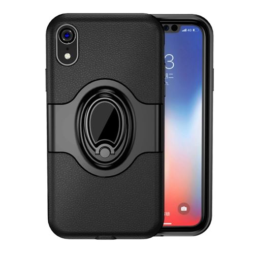 Coque en TPU hybride avec anneau noir pour votre Apple iPhone XR