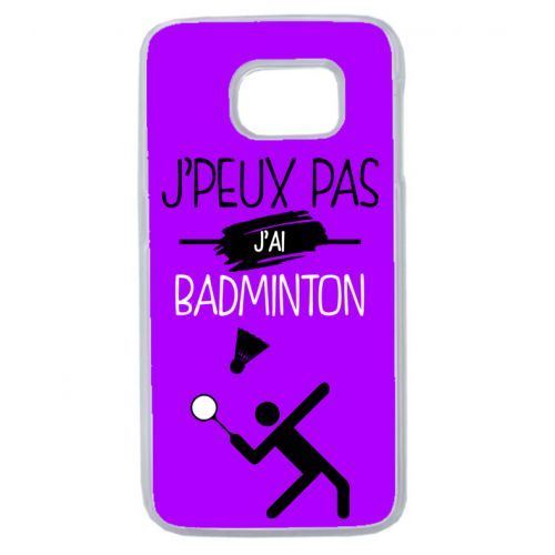 Coque transparente galaxy s6 edge+ plus j peux pas j ai badminton 7