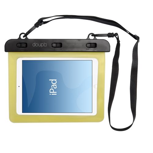 doupi Étui Etanche 220x160mm pour 7 / 8 pouces Tablet, avec fonction écran tactile Caisson Waterproof water resistant Beach Bag, jaune