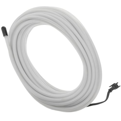 Câble électroluminescent 5mm 5m transparent blanc câble spiralé avec batterie