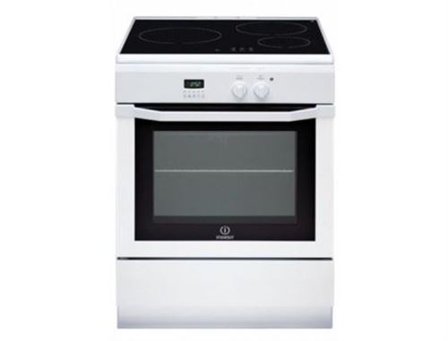 Indesit IC63I 6C6A(W)/FR - Cuisinière - pose libre - largeur : 60 cm - profondeur : 60 cm - hauteur : 85 cm - avec système auto-nettoyant - classe A - blanc