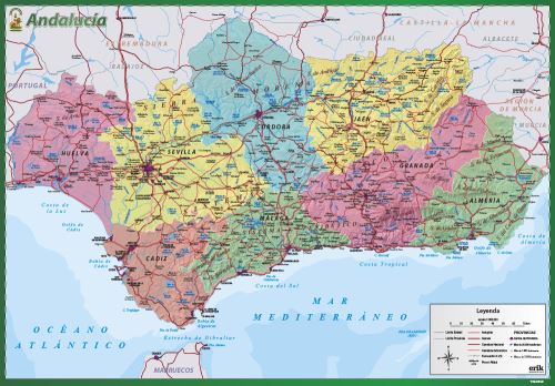 Sous Main Ecole Mapa De Andalucia