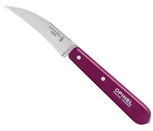 Couteau A Legume Lame Courbe Opinel N 114 Violet Aubergine 7 Cm Inox France