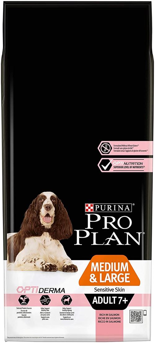 Croquettes Proplan Medium & Large Adult 7+ Sensitive Skin Saumon - 3kg
