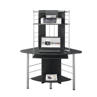 Bureau Informatique D Angle Avec Tablette Coulissante Noir Achat Prix Fnac