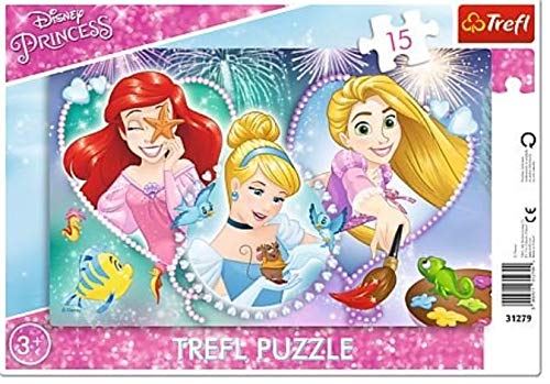 Trefl Puzzle 15 pièces - Puzzle Cadre - Disney Princess