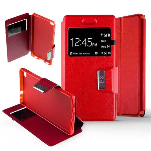 Etui Folio pour Huawei P8 - Rouge