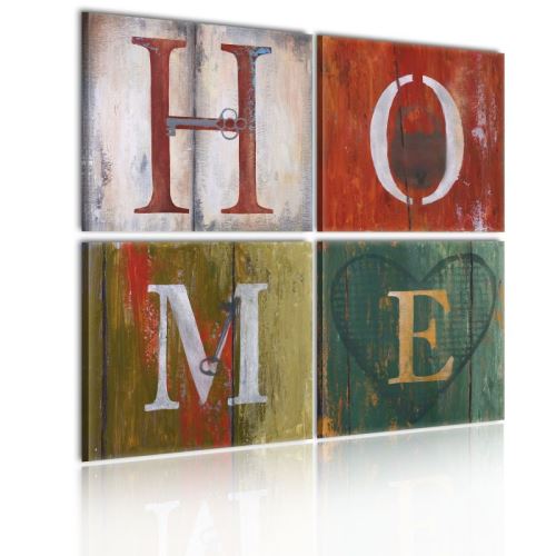 Tableau - Welcome home .Taille : 90x90