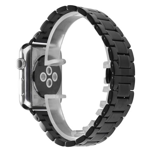 Bracelet en métal une partie en noir pour votre Apple Watch Series 3/2/1 42mm