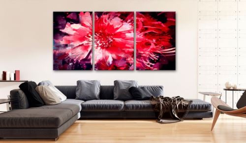 Tableau - Crimson Flowers .Taille : 120x60