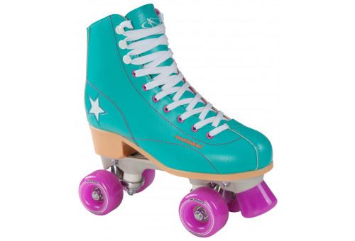 Hudora Disco Skates - Roller - Patins à Roulettes - Vert/Violet - Taille 37