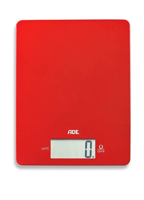 ADE Leonie Balance de cuisine digitale ultra-plate 5 kg rouge 23x15 cm