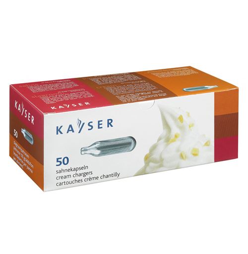 Cartouches de gaz N2O pour siphon - Pack de 50 - Kayser