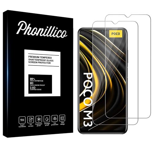 Verre Trempé pour Xiaomi Poco M3 [Pack 2] Film Vitre Protection Ecran Ultra Resistant Phonillico®