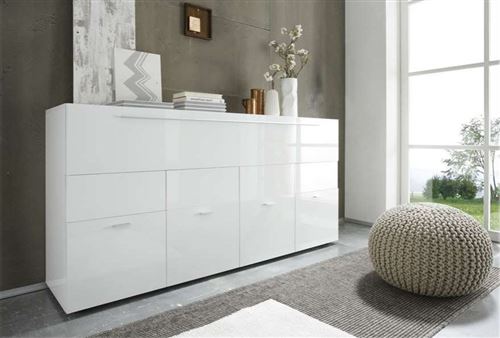 Buffet BIZIANNO blanc 161 cm