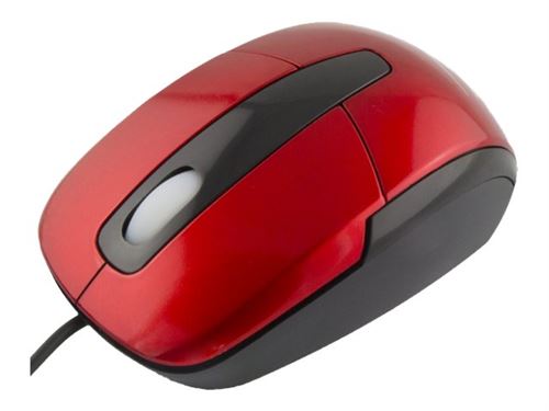 Titanum BARRACUDA - Muis - optisch - 3 knoppen - met bekabeling - USB - rood