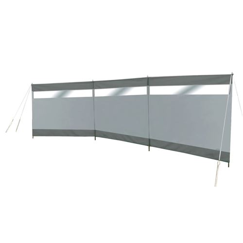 Bo-Camp Brise-vent avec fenêtre Solid 500x140 cm Gris et anthracite