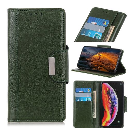 Etui en cuir véritable vert avec support pour votre Samsung Galaxy M40