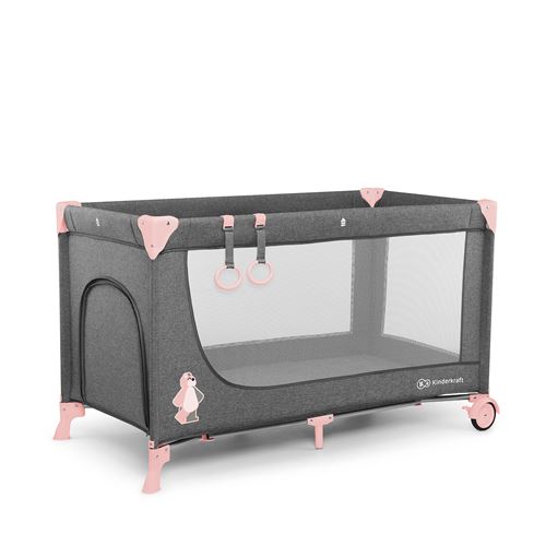 Kinderkraft Joy Lit Bébé Berceau Lit d'appoint bébé Lit parapluie Parc Enfant - Rose