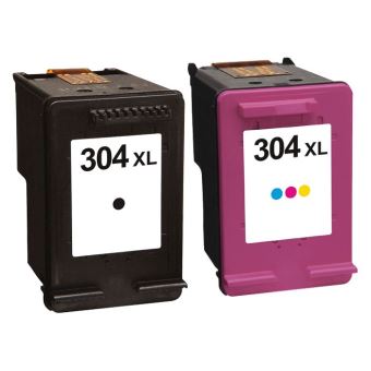Pack 2 cartouches d'encre N° 304 XL Noir et Couleur Grande Capacité pour imprimante  HP Deskjet 2600 - Cartouche d'encre - Achat & prix