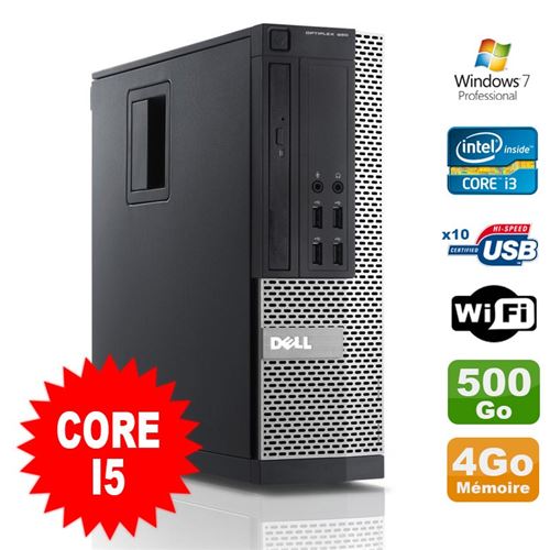 Pc dell optiplex 990 sff i5-2400 3.1ghz 4go disque 500go dvd wifi w7 État correct - Dell reconditionné disponible sur Fnac