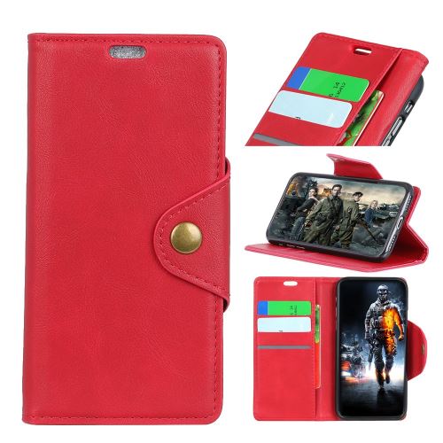 Etui en PU avec support rouge pour Huawei Enjoy 9/Y7 Pro (2019)