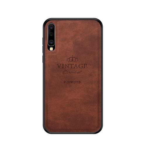 Etui en PU Honorable Series hybride marron pour votre Samsung Galaxy A70