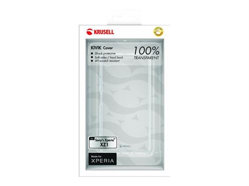 Krusell Kivik - Coque de protection pour téléphone portable - polycarbonate, polyuréthanne thermoplastique (TPU) - transparent - pour Sony XPERIA XZ1