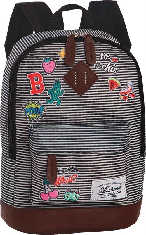 Bestway sac à dos strepen noir / blanc 8 litres