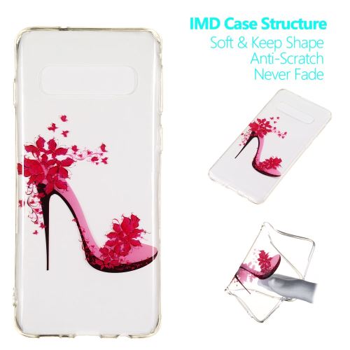 Coque en TPU impression de motifs talon haut fleuri pour votre Samsung Galaxy S10