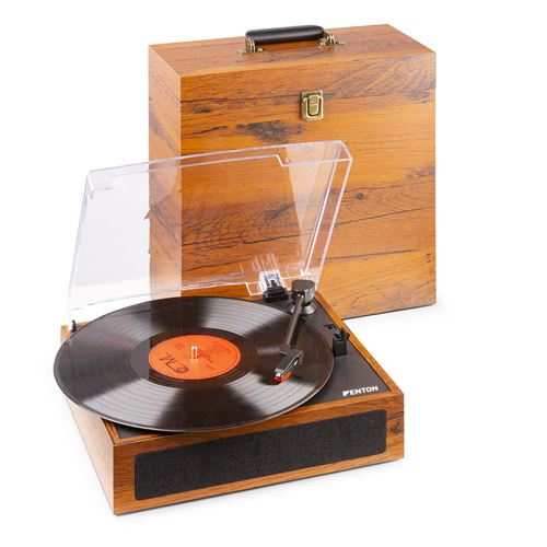 Fenton RP170L Platine Vinyle Bluetooth avec Valise de Rangement - Bois Clair, haut-parleurs intégrés État correct - N/A reconditionné disponible sur Fnac