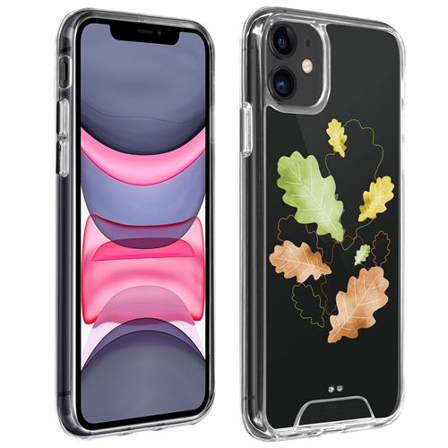 Coque pour iPhone 11 Imprimé Feuilles d'Automne Made In France Antichoc
