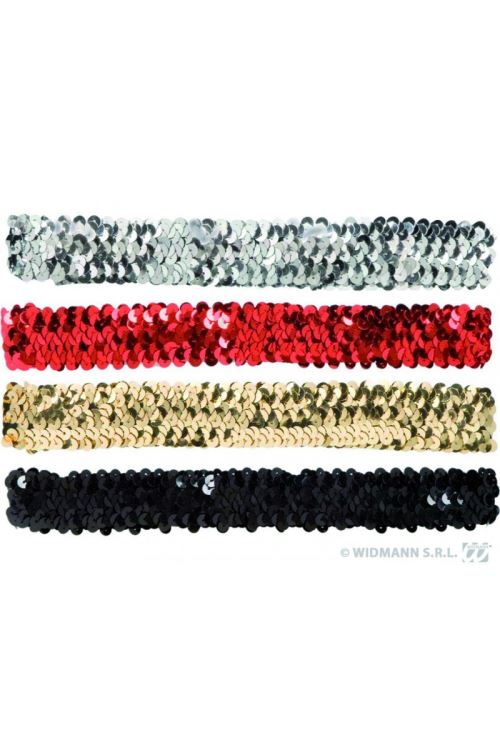 Bandeau Elastique Paillettes - Noir - Taille Unique