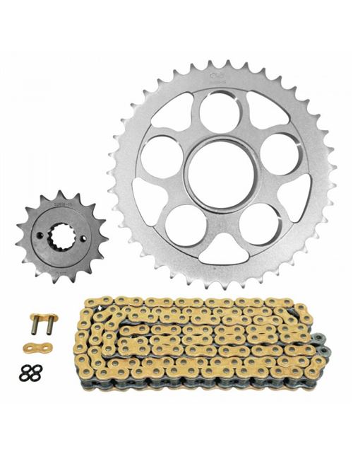 Kit chaine adaptable ducati 796 monster 2010+2014, monster abs 2010+2014 525 15x39