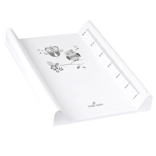 Matelas plan à langer luxe pour bébé 50 X 70 cm Blanc Owls