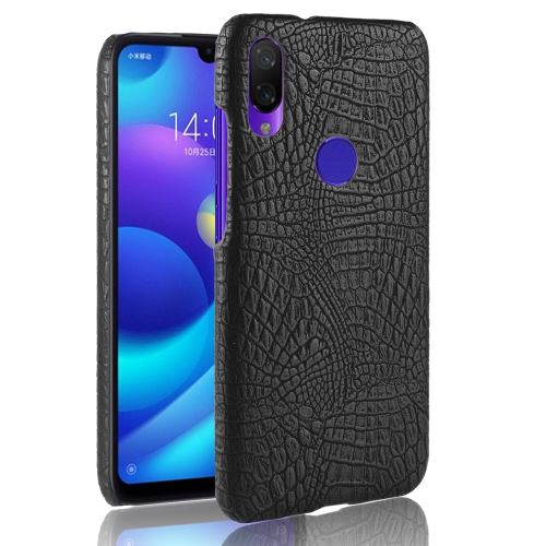 Etui en PU crocodile dur noir pour votre Xiaomi Redmi Note 7