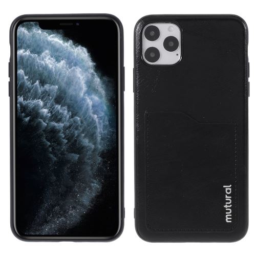 Coque en TPU + PU rigide avec porte-carte noir pour votre Apple iPhone 11 Pro 5.8 pouces