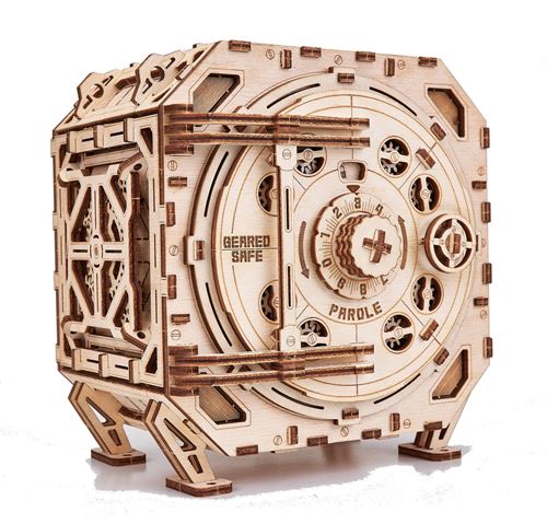 Wood Trick Construction d'un modèle 3D Coffre-fort 25,5 cm en bois 259 pièces