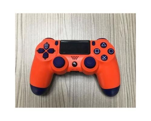 Gamepad nouvelle PS4 sans fil Bluetooth de quatrième génération 4.0 avec barre lumineuse, orange coucher de soleil