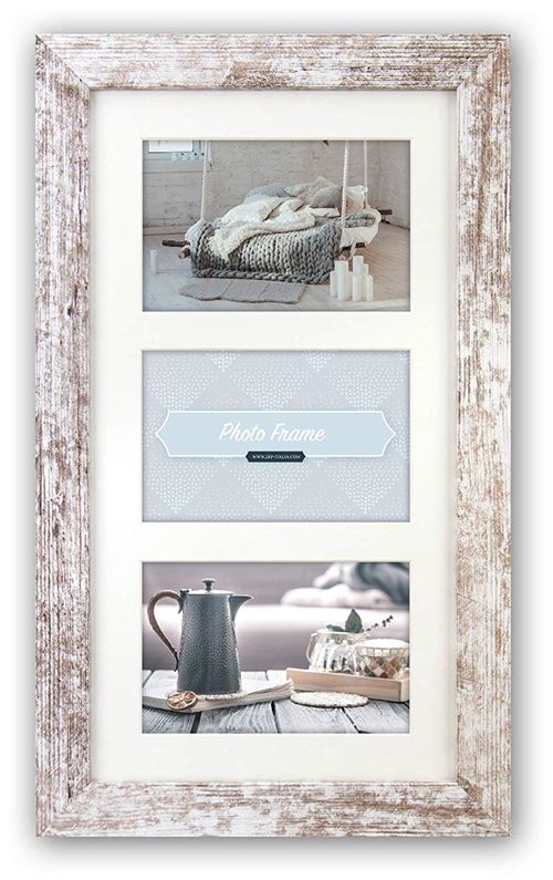 ZEP S.r.l. Nelson 6 3Q Cadre Photo en Bois Blanc pour 3 Photos 10 x 15 cm