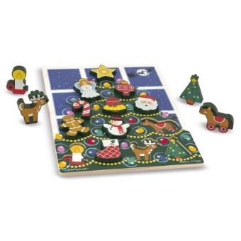 Melissa & doug - 13718 - puzzle en bois à grosses pièces - arbre de noël - 1